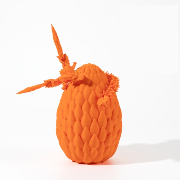 3D-tryckt flygande drakar ägg set prydnad charmig mode dekorativ modell för pojke flicka kvinnor män Orange