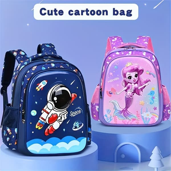 Ryggsekk for barn med astronauttrykk, lett nylon, justerbar stropp rocket spaceman Not provided