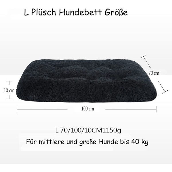 Msrnsiy Plysj Hundebed, Hundebed for Mellomstore Hunder, Vaskbar Hundesofa, Super KLB