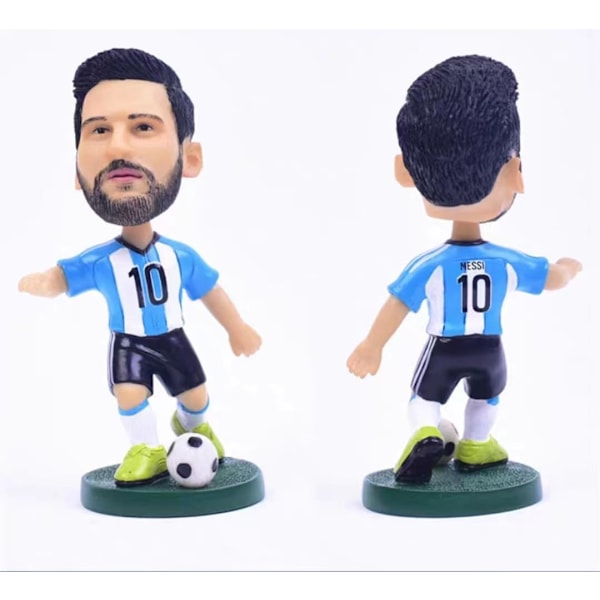 Argentina Fotball Nasjonal Bobblehead Dukke, Nr. 10 Fotball Gavedekorasjon, 5,1 Tommer Høy