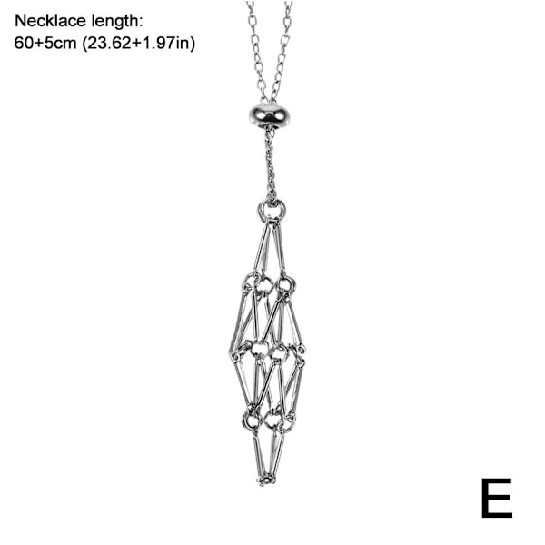 Kristallikiviteline Halsband Kristallipendolin pidike Justerba Silver M