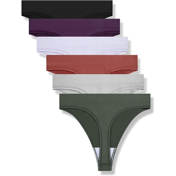 Dameundertøy, pustende, sømløse truser, uten sømmer 6 Pack 1 XS 6 Pack 1
