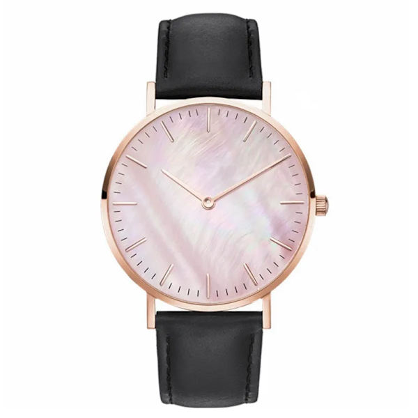 Nyt Mode Enkelt Ur Dameure Casual Dame Læder Kvartsur Ur Kvinder Relogio Feminino Zegarek Damski Black(.603)