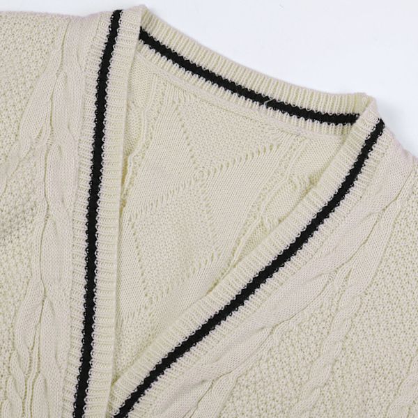 Taylor Swift Star Folklore Cardigan Tähti Brodeerat Ylisuuri Neulostuva Nappi Ylös -Paita Beige Beige S