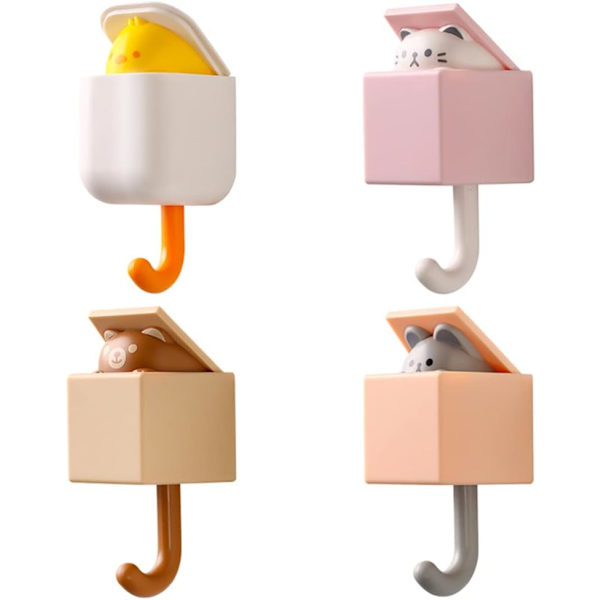 4 søde kattekroge til vægdekorationer