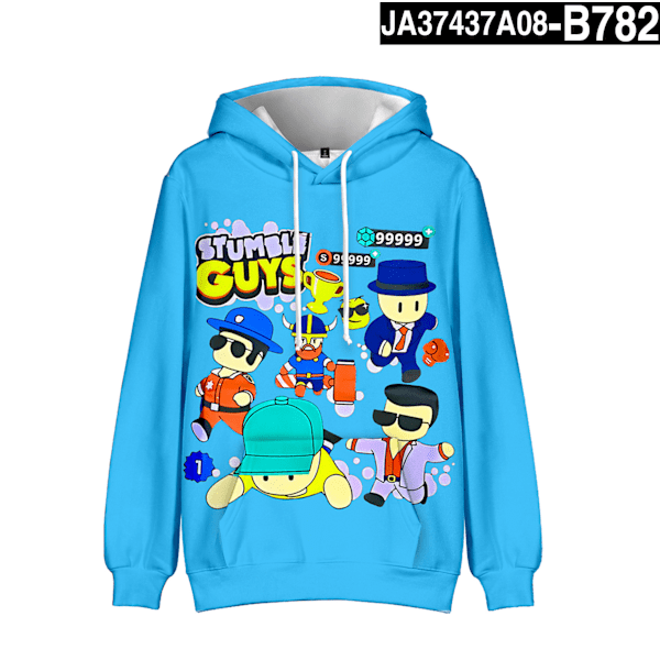 Stumble Guys 3D Print Hoodie Barnkappa Hoodie Yttertøj 8 120 8