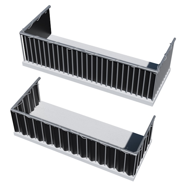 tectake Insynsskydd Balkong, med metallförstärkta öljetter, version 2 - 75 cm gray 850