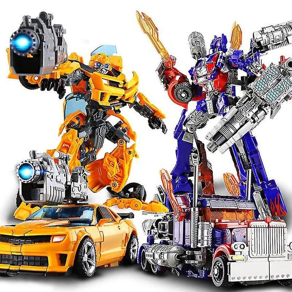Transformerende Bil Robot Leker Tyrannosaurus Optimus Prime Bumblebee-FA- Triceratops