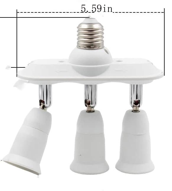 3 i 1 E27 LED Lampe Sokkel Splitter Adapter Pærebase-FA-