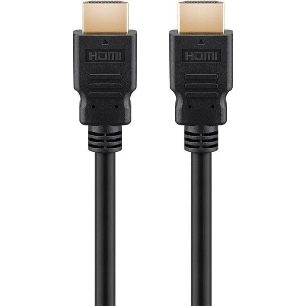 HDMI-kabel 10m, guldpläterad, 1.4, rund, svart black 10