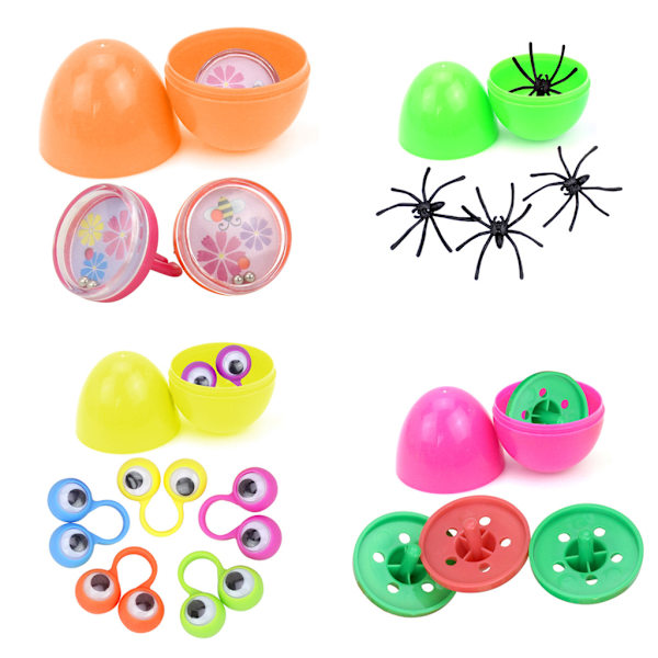 12 st Nya påskfyllda överraskningsägg med leksaker inuti Gashapon Party Favors
