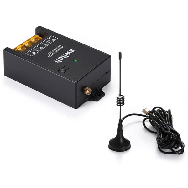 Wireless Remote Control Switch 12V Single Channel DC Wireless Power Switch Remote Control Switch Black-FA-