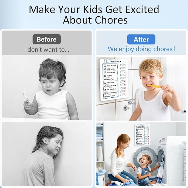 Chore Chart for Kids, Routine Planner, To Do List, Chore Schedule, Gift-FA- Blue 0.2