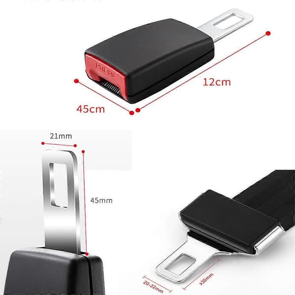 2x auton turvavyön jatke, solkilukko, säädettävä -FA-