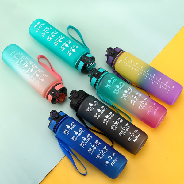 Vattenflaska Sport Dryckeskopp Plast Vattenkopp 1000ML - spot sales