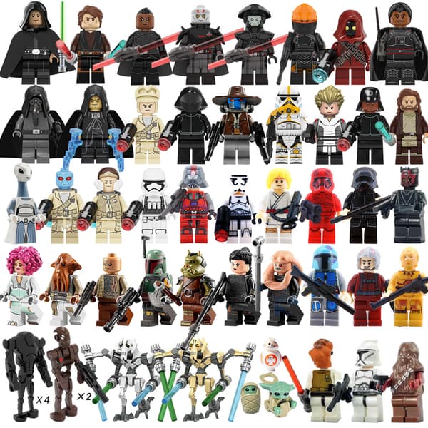 Star Wars Minifigur Byggesten Jedi Master Puslelegetøj-FA- 50Pcs Set