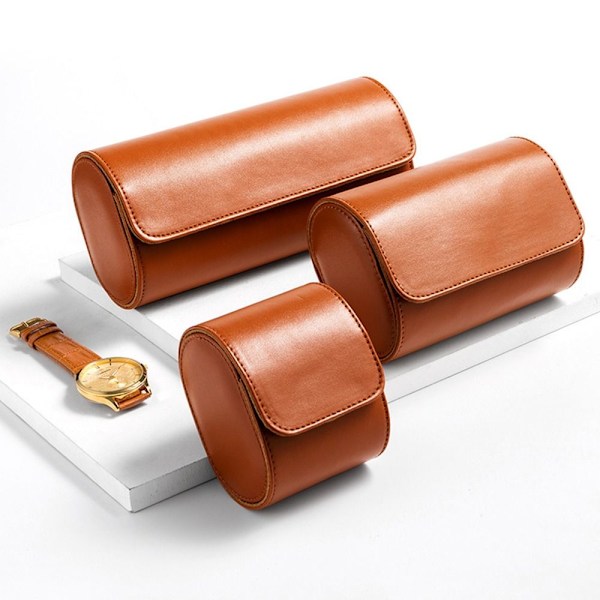Klockrulle Watch CASE 2 FACK 2 FACK Brun Brown 2 Slot-2 Slot