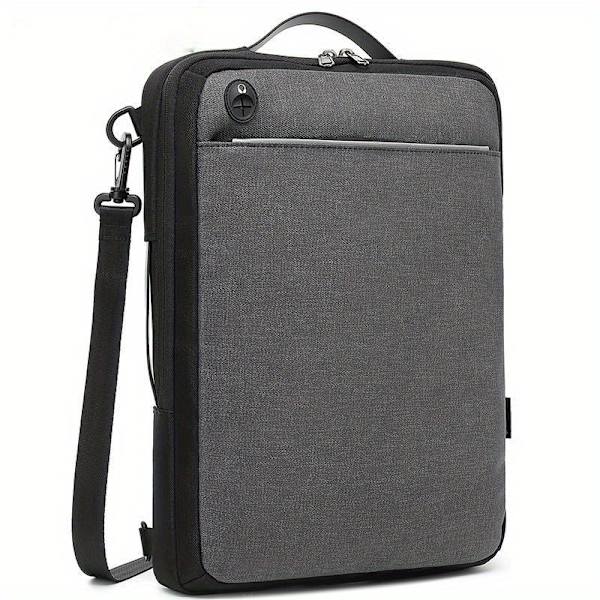 Datorfodral Bärbar axelväska Vattentät Crossbody-väska med stor kapacitet svart