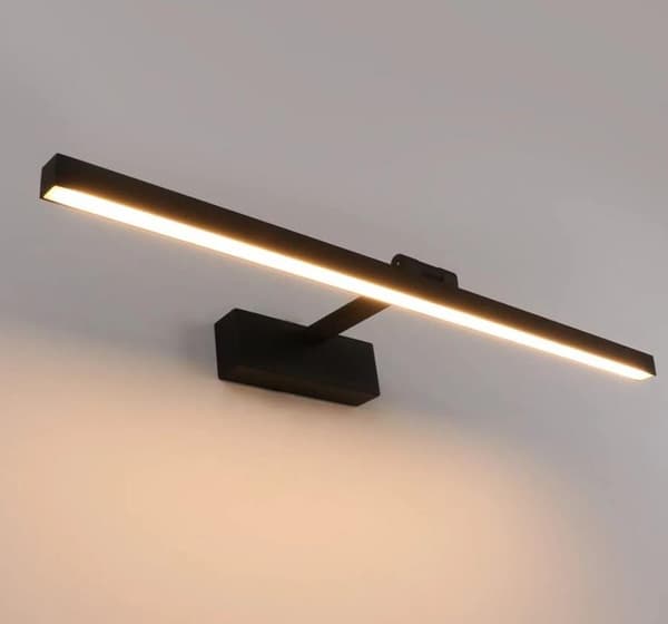Moderne LED badeværelsesspejllampe sort 50cm 10W-FA-