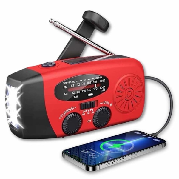 Veva Radio med Solceller & Powerbank 2000 mAh