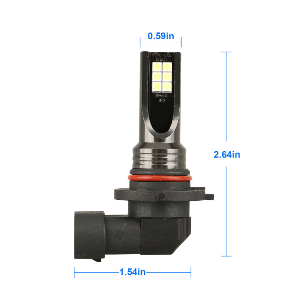 2400 Lumen Ekstremt Lys Ny 3570 H11 H8 LED Tåge Lampe til DRL Dagkørelys eller Kun Tåge Lys, Hvid