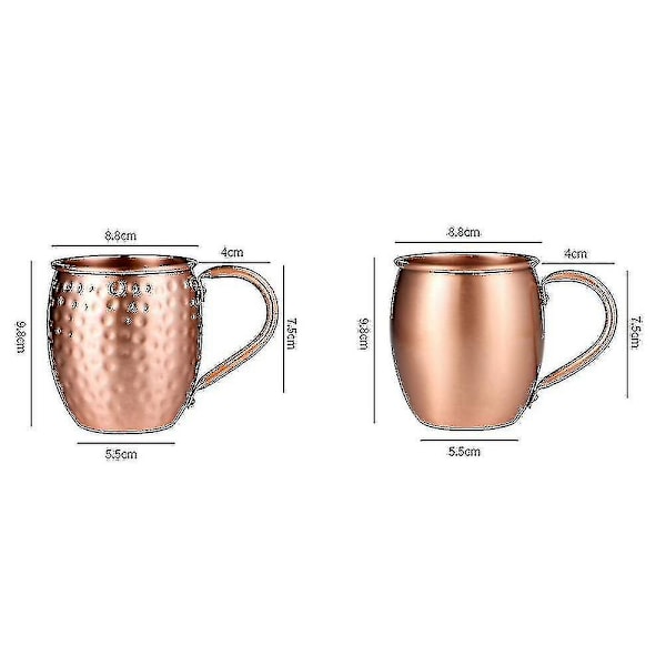 530ml 100% Ren Koppar Moskvamule Mugg Trumma Kopp Cocktailkopp Ren Koppar Mugg Restaurang Bar Col