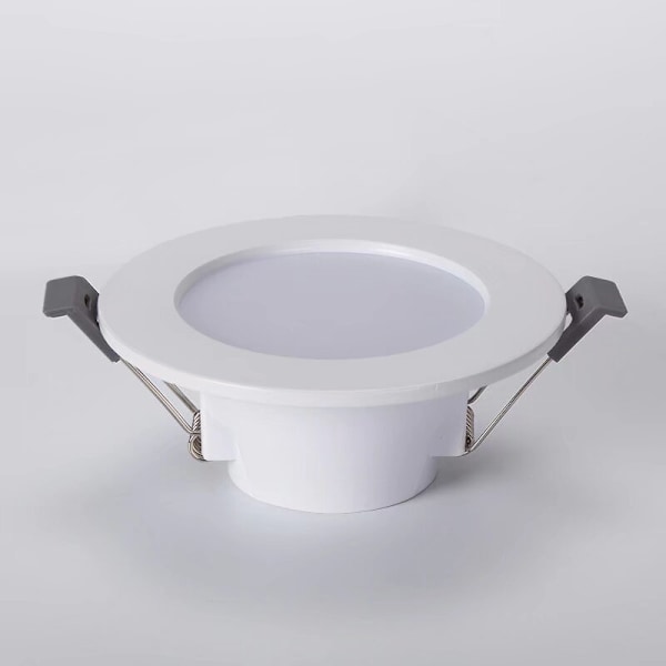 5 LED-spotlights for baderom, IP44 ultra-flat 25mm, Ø85mm, hvit