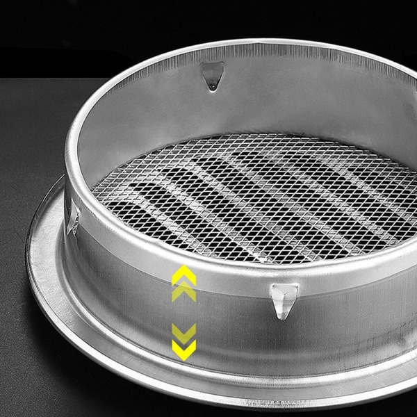 75MM 201 Rustfrit Stål Vægventilationsgitter Udendørs Rund Du 100mm