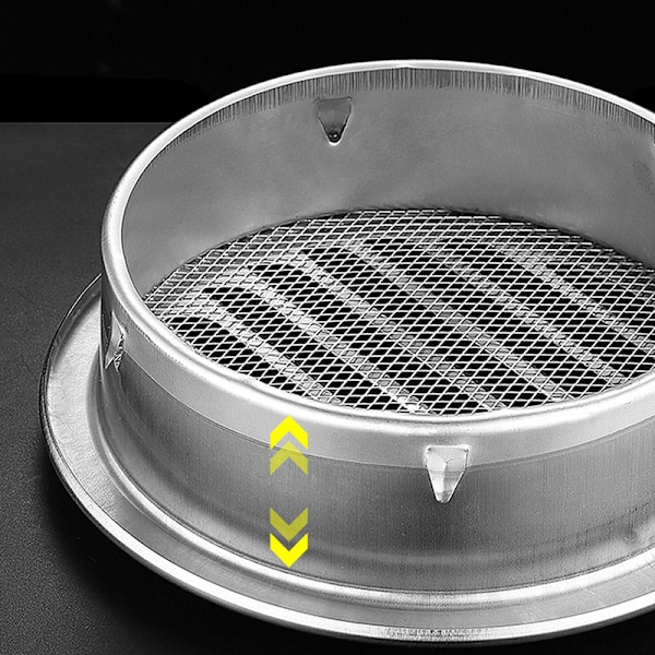 75MM 201 Rustfrit Stål Vægventilationsgitter Udendørs Rund Du 180mm