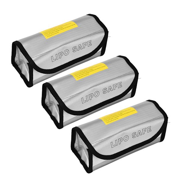 3pcs Lipo Battery Protection Safe Bag Fireproof Explosion-proof High Temperature Resistant for Home Workshop-FA-