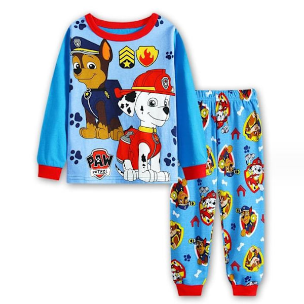 PAW Patrol Pyjamas Sæt til Børn Langærmet Buksesæt Nattøj Blå 120cm blue