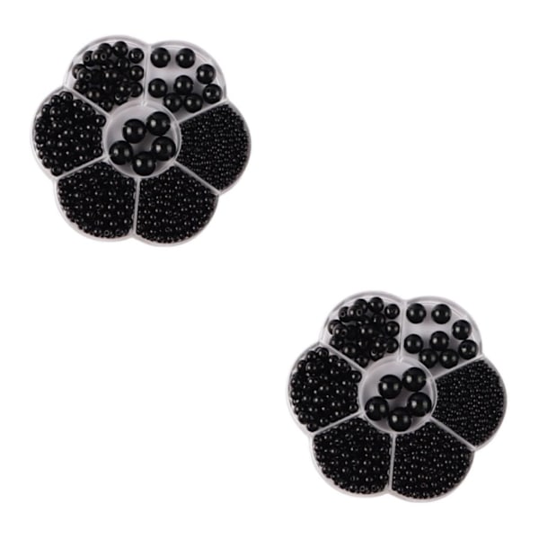 1/2/3/5 1150 stycken DIY-pärlor til smykkefremstilling, sort black 2PCS