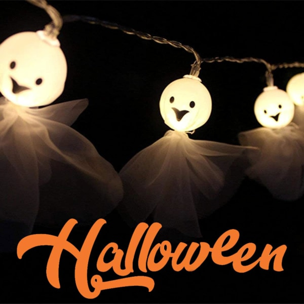 Halloween LED-ljusslinga, 3m/9,8ft 20LEDs pumpa ljusslinga