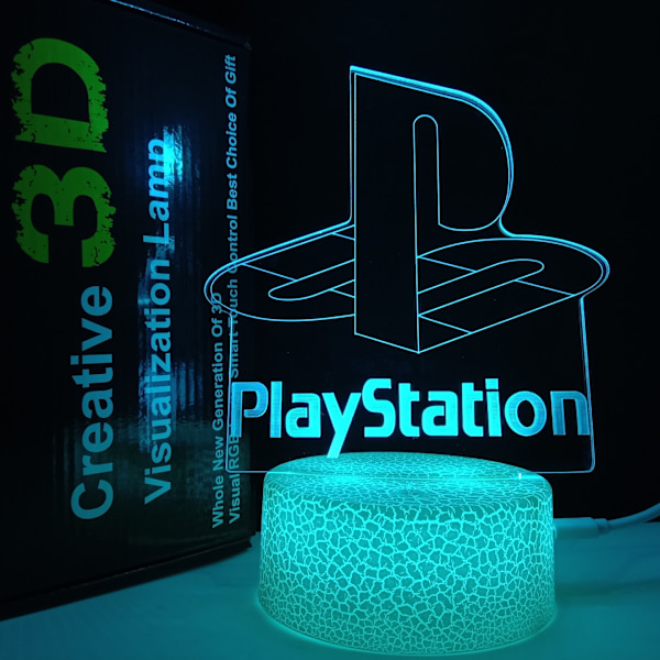 Kreativ Gåva Spelrumsdekoration Nattlampa Crack Model Crack Base Playstation Crack Base Playstation Crack Touch Colorful Set