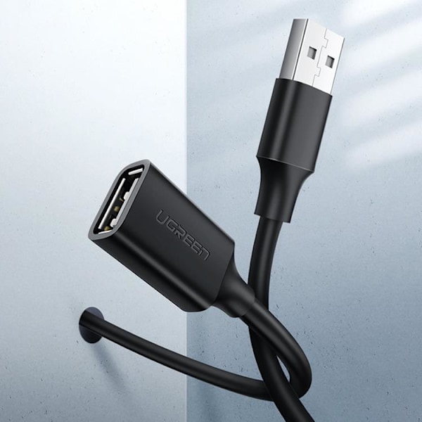Ugreen USB 2.0 -jatkokaapeli 5m - Musta 174