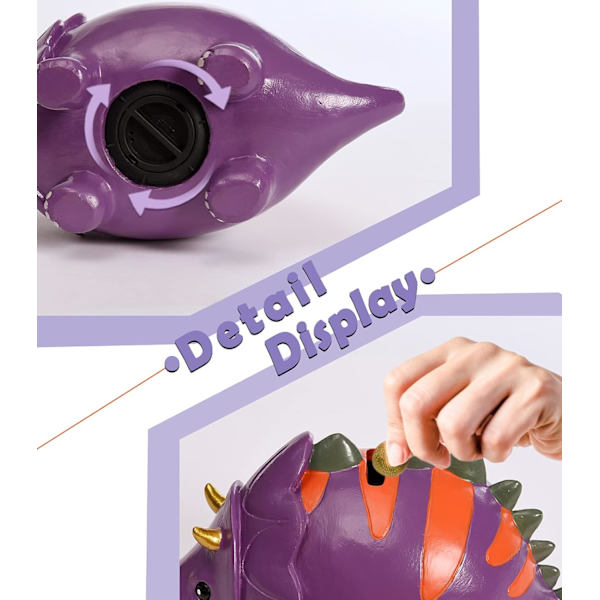 possu pankki, luova violetti dinosaurus possupankki, sopiva