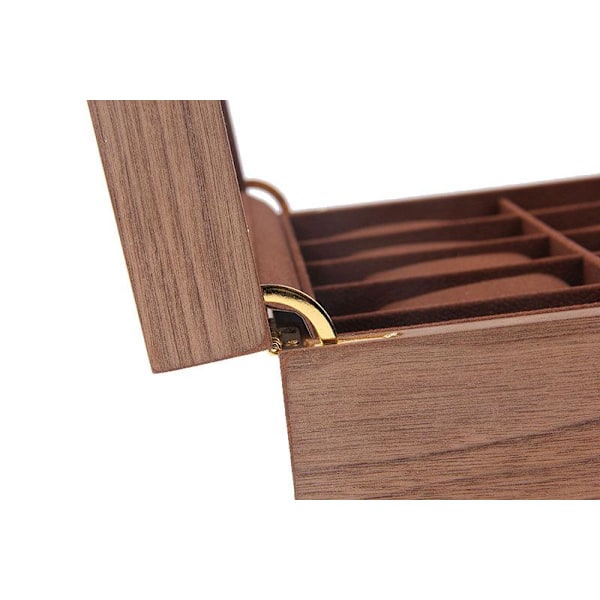 Klockbox 10 Uret Valnød - Brun brown 843