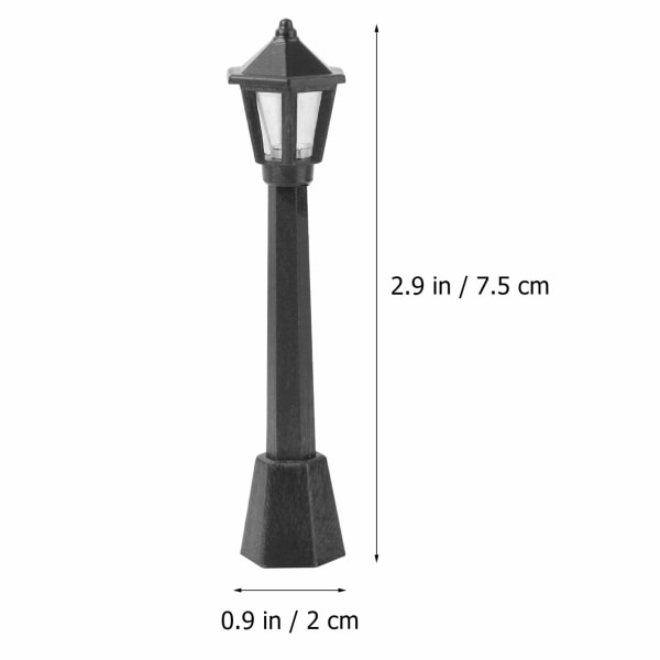 Generic 4 Pcs Mini Street Lamp Post Model Train Lamp Post Lights