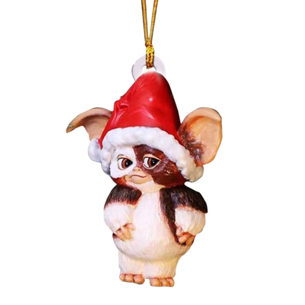 Gremlins Gizmo Fairy Santa Hat Hängande Jul Figur Dekor C