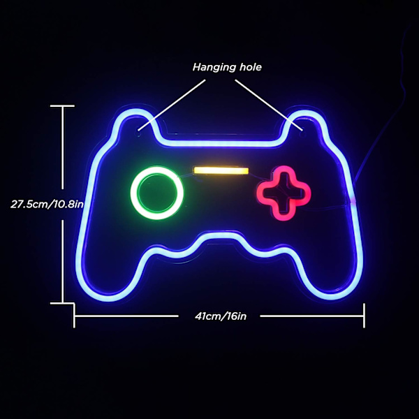 Spelformad Neon Skylt Led Vägg Neonljus Coola Natt Skyltar Usb