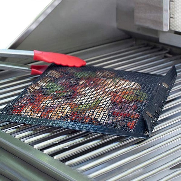 2-pack grillmatta och återanvändbar grillnät 2+1