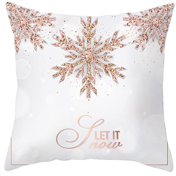 18' julrosa fodral Snowflake Case Soffa Heminredning #8