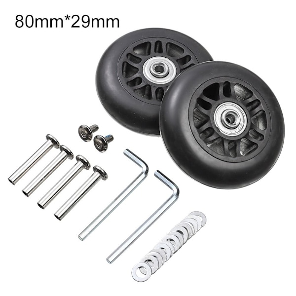 2kpl Vaihda pyörät Matkalaukun pyörät 80MM*29MM-FA5- 80mm*29mm