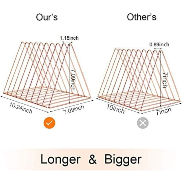 Vinyl Record Holder, 2-pack filmagasinsorganisatör för skrivbord