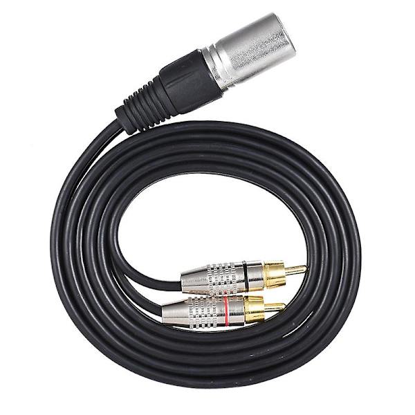 3m 1 XLR naar 2 RCA mannelijke connector stereo audiokabel Y splitterkabel A