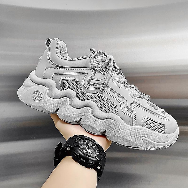 Herrsneakers Andningsbara Löparskor Mode Sportskor 3Azl119 Grå Gray 39