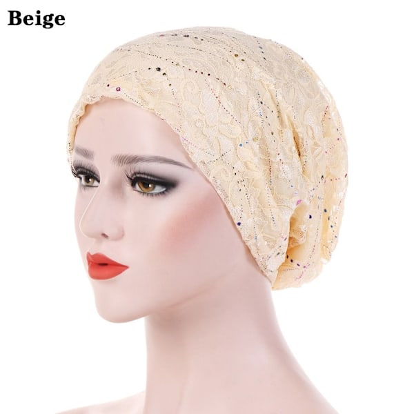 Turban hatter Myk motorhette BEIGE beige