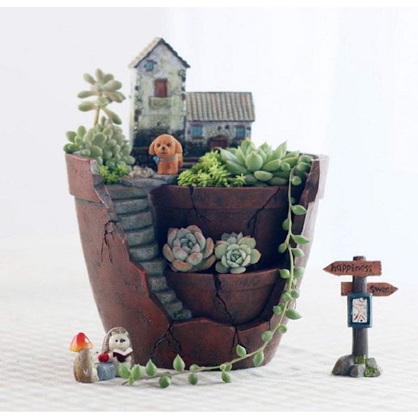 Kreativa växter Blomkruka Blomster Konstgjord Diy Matväxter