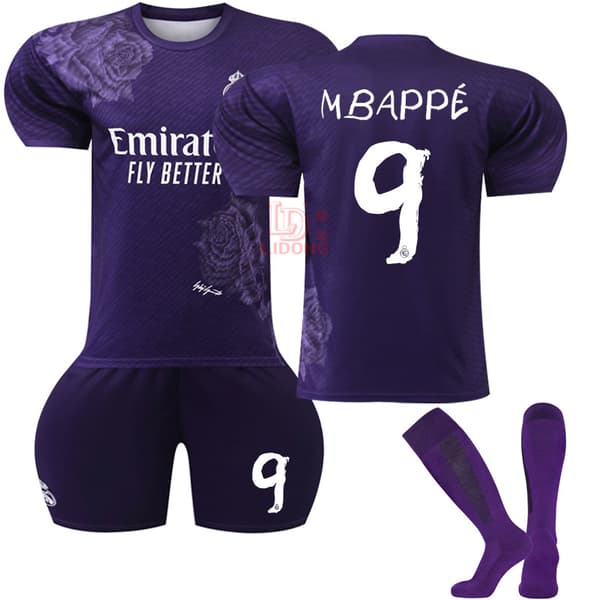 Gos- 2425 Real Madrid Mbappé Sammerket Lilla Nr. 9-FA- 28
