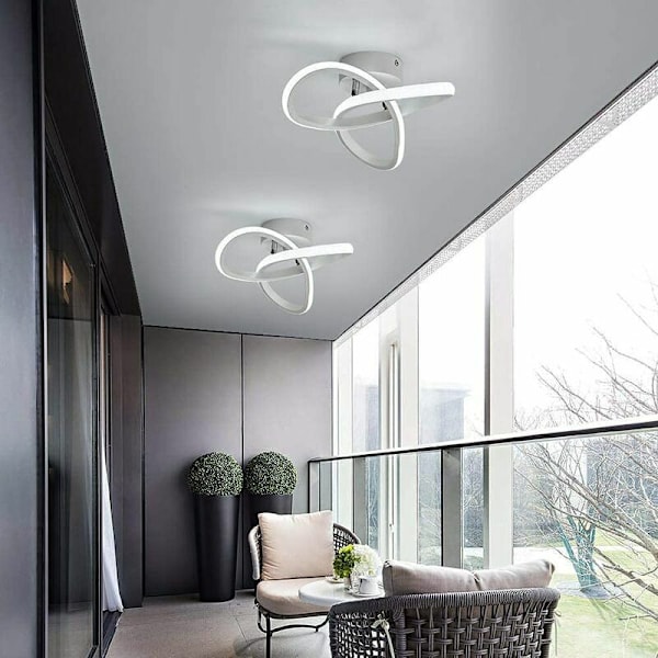 Moderne LED-taklampe, 22W aluminium og akryl taklampe, blomformet LED-taklampe for soverom kjøkken korridor spisestue balkong [Energiklasse E]